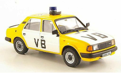 Skoda 120 Base 1/43 Abrex L VB blanco/amarillo 1986 coche miniatura