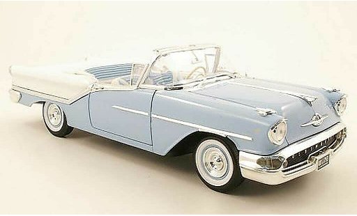 Oldsmobile Super 88 Convertible 1/18 Yat Ming azul blanco 1957 coche miniatura