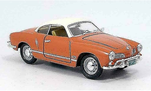 Volkswagen Karmann Ghia Base 1/18 Yat Ming ghia marron et blanc 1966 coche miniatura