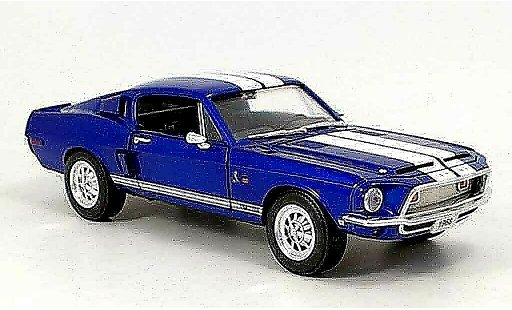 Shelby GT 500 1968 1/18 Yat Ming kr azul avec bandes blancos coche miniatura