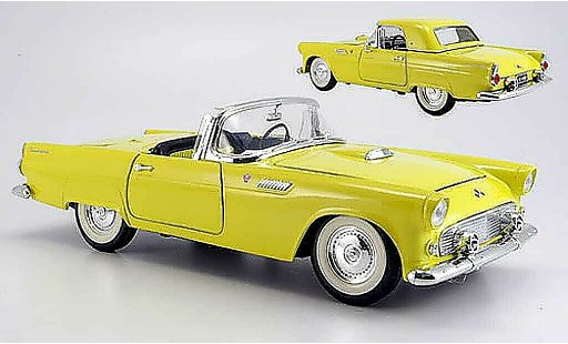 Ford Thunderbird Two-Seater 1/18 Yat Ming amarillo coche miniatura