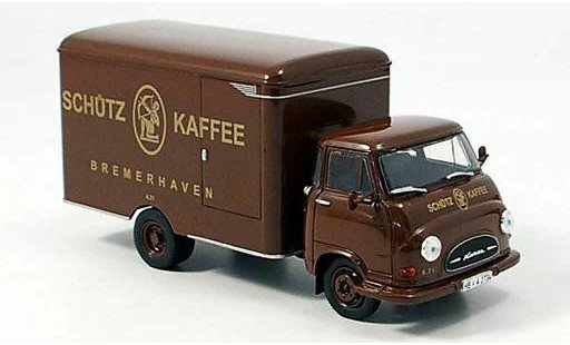 Hanomag Kurier Kofferwagen 1/43 Norev maleterowagen Corman 1960 coche miniatura