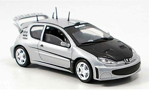 Peugeot 206 Tuning 1/43 Solido gris metallisee coche miniatura