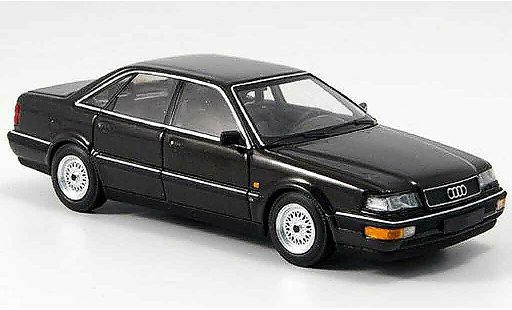 Audi V8 berline 1/43 Minichamps Quattro negro 1988 coche miniatura