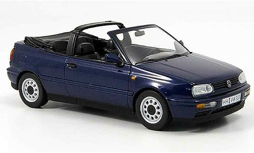 Volkswagen Golf Cabriolet 1/43 Minichamps azul 1993 coche miniatura