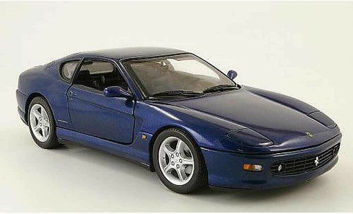 Ferrari 456 GT 1/18 Hot Wheels m azul coche miniatura