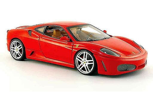Ferrari F430 Coupe 1/18 Hot Wheels rojo avec interieur beige coche miniatura
