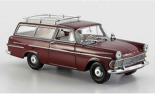 Opel Rekord P2 1/43 Minichamps Caravan rojo 1960 coche miniatura