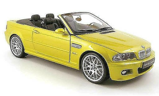 Bmw M3 Cabriolet 1/18 Kyosho E46 Descapotable amarillo coche miniatura