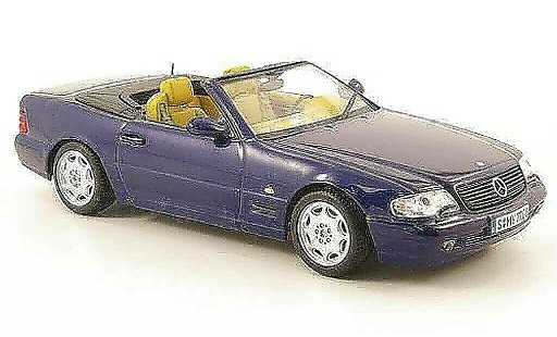 Mercedes 500 Base 1/43 Minichamps (R129) azul coche miniatura