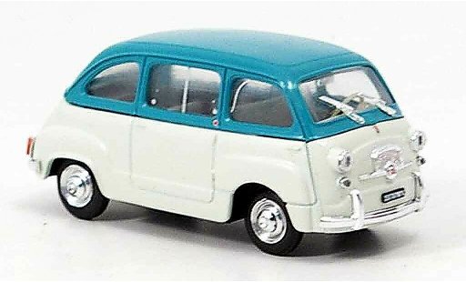 Fiat 600 Multipla 1/43 Brumm gris turquesa 1960 coche miniatura