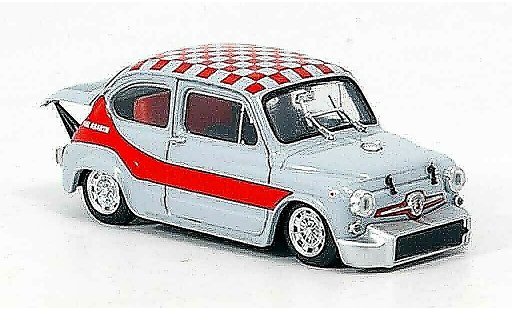 Fiat Abarth 1000 Berlina Corsa 1/43 Brumm Gruppe 5 gris rojo 1968 coche miniatura