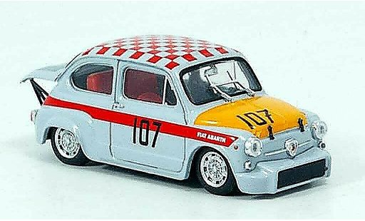 Fiat 500 Abarth 1/43 Brumm 1000 No.107 km Nurburgring 1967 coche miniatura