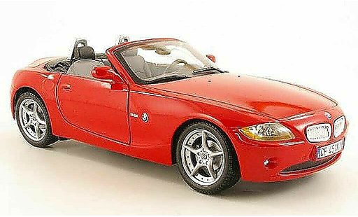 Bmw Z4 roadster 1/18 Burago E85 rojo coche miniatura