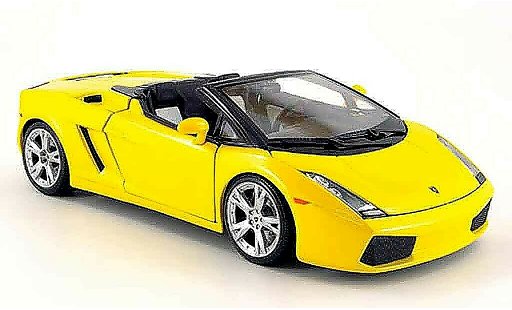Lamborghini Gallardo Spyder 1/18 Burago amarillo coche miniatura
