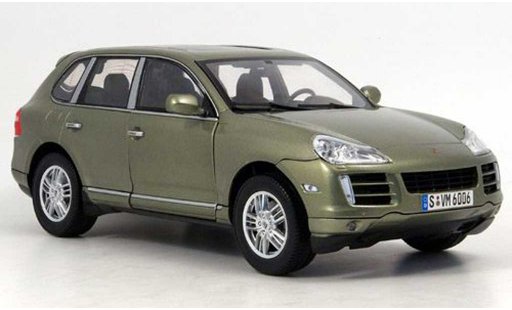 Porsche Cayenne S 1/18 Norev verde 2007 coche miniatura