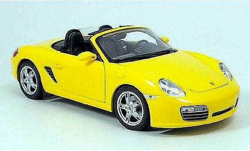 Porsche 718 S 1/18 Welly amarillo 2009 coche miniatura