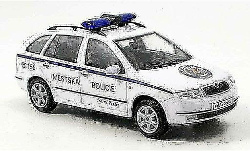 Skoda Fabia Police 1/43 Abrex combi prag tschechien coche miniatura