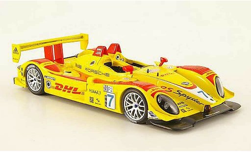 Porsche RS Spyder 1/43 Minichamps No.7 DHL ALMS GP Long Beach 2007 coche miniatura