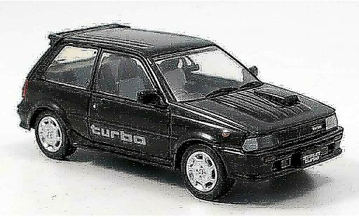 Toyota Starlet Turbo S 1/43 Aoshima negro 1986 coche miniatura