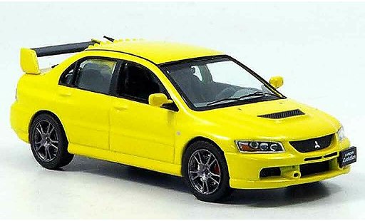 Mitsubishi Lancer Evolution IX 1/43 IXO amarillo 2006 coche miniatura