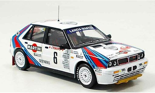 Lancia Delta HF Integrale 1/43 IXO no.6 ganador rallye monte carlo 1987 coche miniatura