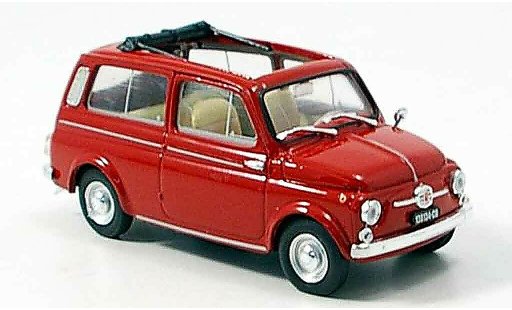 Fiat 500 Giardiniera 1/43 Brumm rojo 1960 coche miniatura