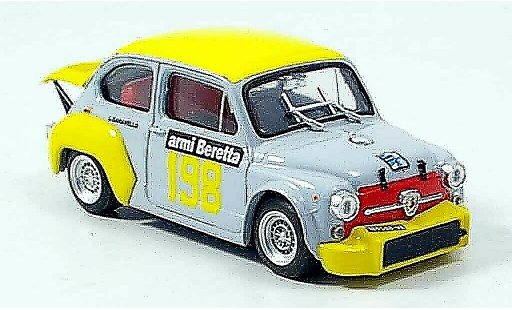 Fiat Abarth 1000 Berlina Corsa 1/43 Brumm No.198 Scuderia Brescia 1972 coche miniatura