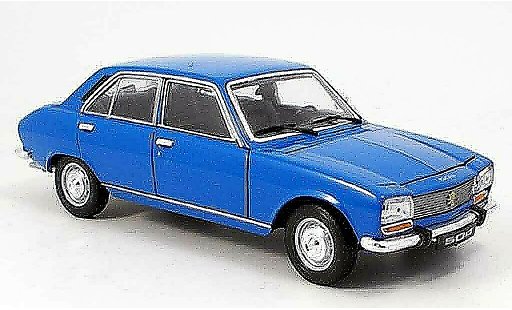 Peugeot 504 Berline 1/18 Welly Berlina azul 1975 coche miniatura