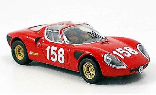 Alfa Romeo 33.2 prototipo 1/43 M4 1967 no. 158 a.fischhaber friburg coche miniatura