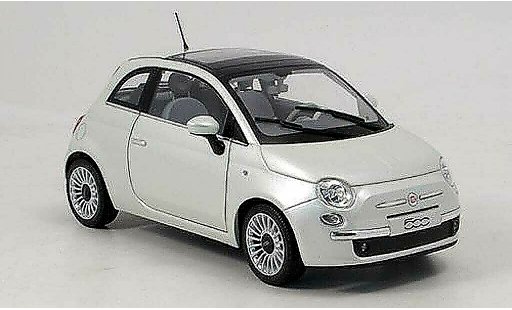 Fiat 500 Base 1/18 Norev blanco 2007 coche miniatura