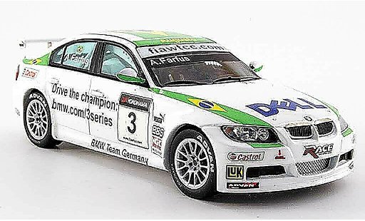 Bmw 320 WTCC 1/43 Spark E90 si No.3 A.Farfus 2007 coche miniatura