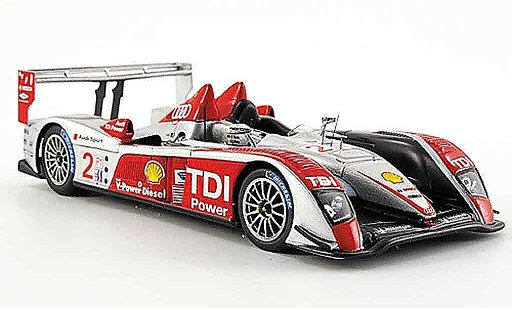 Audi R10 course 1/43 Spark 2007 TDI No.2 12h Sebring coche miniatura