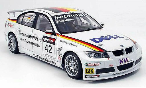 Bmw 320 WTCC 1/18 Autoart E90 si no.42 j.muller 2006 coche miniatura