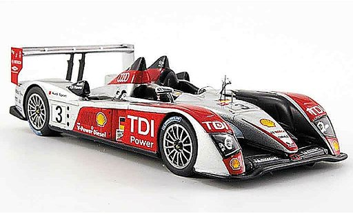 Audi R10 course 1/43 Spark 2007 TDI Sport No.3 24h Le Mans coche miniatura