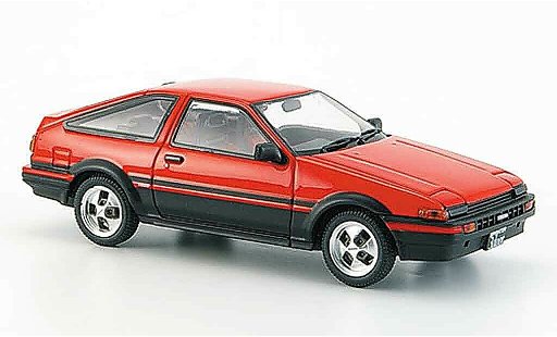 Toyota Trueno AE86 1/43 Ebbro sprinter rojo negro coche miniatura