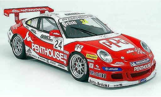 Porsche 911 GT3 CUP 1/18 Autoart 2007 no.24 penthouse coche miniatura