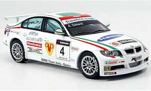 Bmw 320 WTCC 1/43 Spark E90 si 3er No.4 Zanardi 2007 coche miniatura