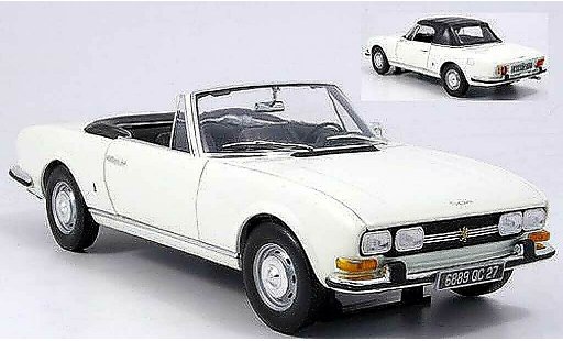 Peugeot 504 Cabriolet 1/18 Norev Descapotable blanco 1970 coche miniatura