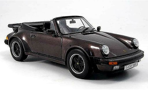 Porsche 911 Turbo 1/18 Norev 3.3l cabriolet marron 1987 coche miniatura