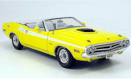 Dodge Challenger 1971 1/18 Greenlight convertible amarillo coche miniatura