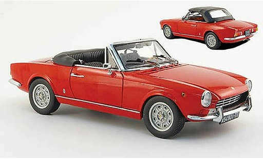 Fiat 124 Sport Spider 1/18 Sun Star (as1) rojo coche miniatura