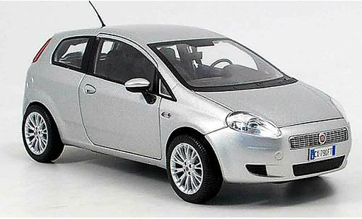 Fiat Grande Punto Berlina 1/18 Mondo Motors gris 2007 coche miniatura