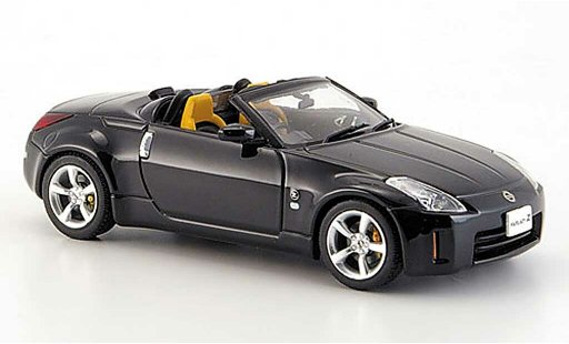 Nissan 350Z Roadster 1/43 Ebbro Fairlady negro abierto 2005 coche miniatura