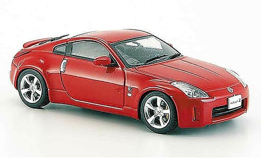Nissan 350Z Coupe 1/43 Ebbro Fairlady rojo Facelift 2005 coche miniatura