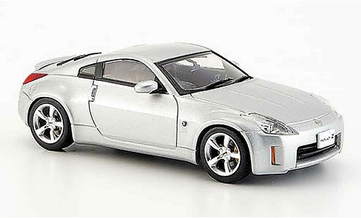 Nissan 350Z Coupe 1/43 Ebbro Fairlady gris metallisee Facelift 2005 coche miniatura