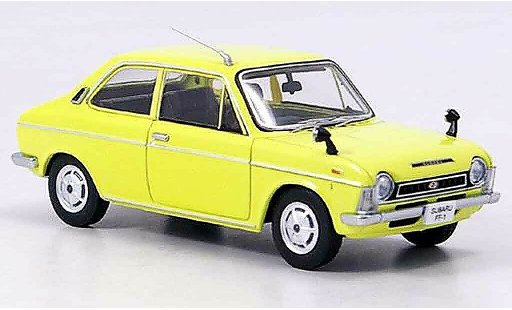 Subaru FF Sports 1/43 Ebbro 1 1100 amarillo 1969 coche miniatura