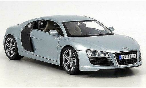 Audi R8 4.2 fsi 1/18 Maisto 5.2 gris metallized coche miniatura