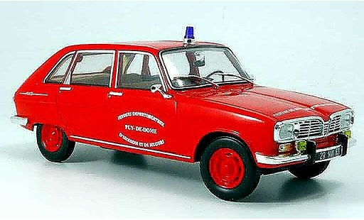 Renault 16 Base 1/18 Norev pompiers pont du chateau 1968 coche miniatura