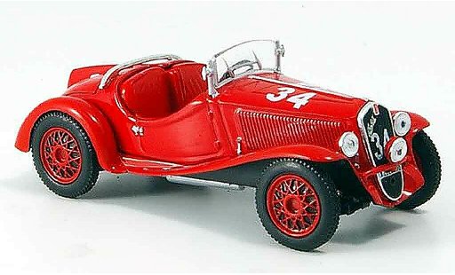 Fiat 508 Balilla 1/43 Norev Sport Mille Miglia rojo 1937 coche miniatura